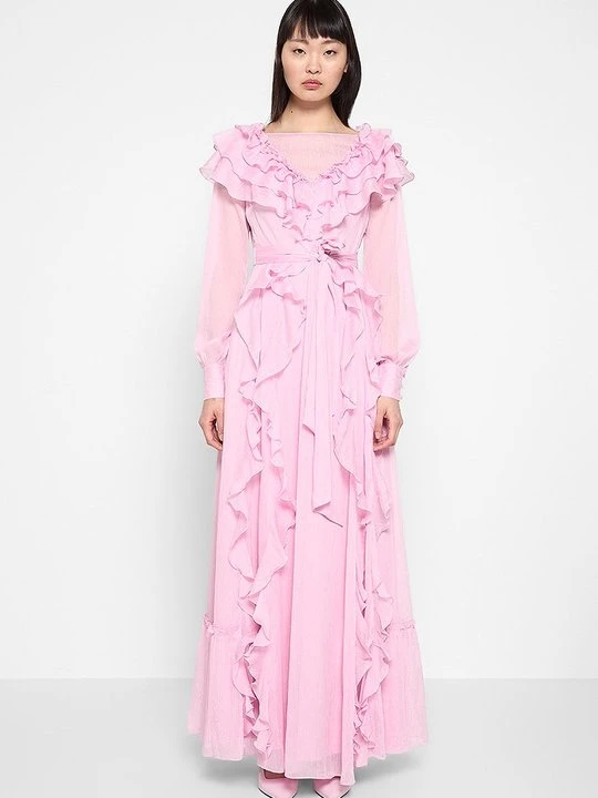 Zdjęcie produktu Długa sukienka Ted Baker jasnoróżowy