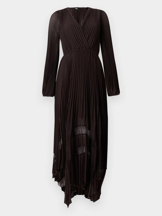 Zdjęcie produktu Długa sukienka The Kooples ciemnobrązowy
