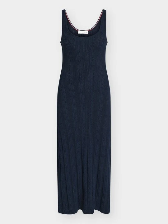 Zdjęcie produktu Długa sukienka Tommy Hilfiger granatowy
