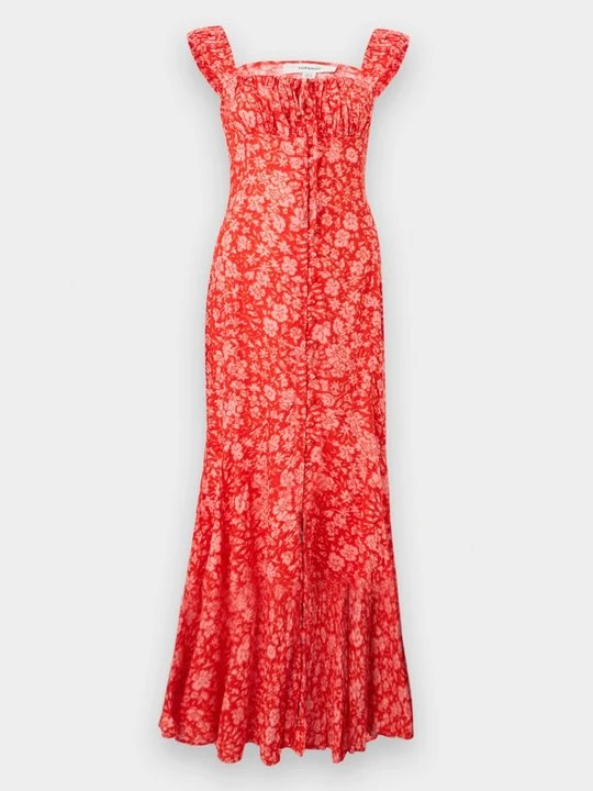 Zdjęcie produktu Długa sukienka Topshop ciemnoczerwony