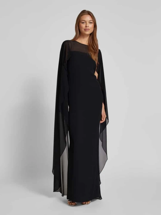 Zdjęcie produktu Długa sukienka z dekoltem w łódkę model ‘LAVAT’ Lauren Ralph Lauren Czarny