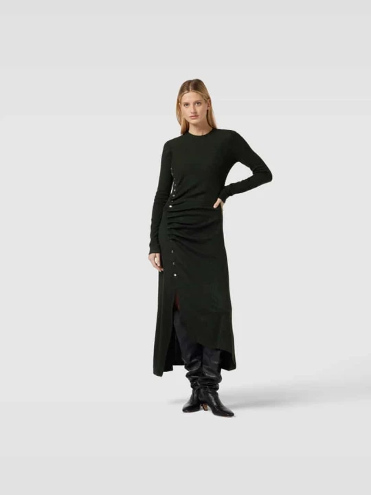 Zdjęcie produktu Długa sukienka z mieszanki lnu Paco Rabanne Khaki