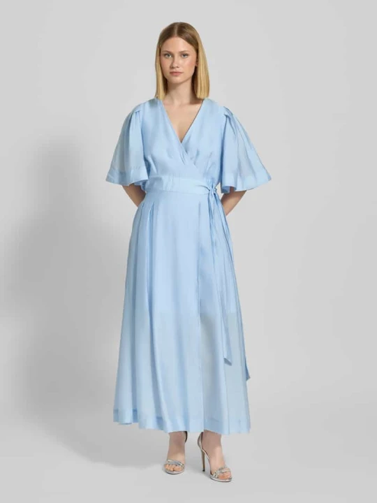 Zdjęcie produktu Długa sukienka z mieszanki lyocellu model ‘Molly’ CPH MUSE Jasnoniebieski