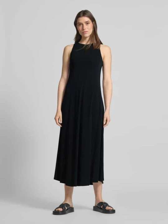 Zdjęcie produktu Sukienka midi z okrągłym dekoltem model ‘ACCENTO’ MM By Max Mara Czarny