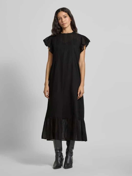 Zdjęcie produktu Długa sukienka z okrągłym dekoltem Scotch & Soda Czarny