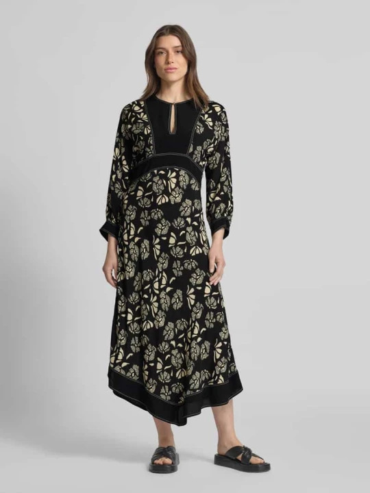 Zdjęcie produktu Długa sukienka z wycięciem w kształcie łezki model ‘DRESS AUDE’ Ba&sh Czarny