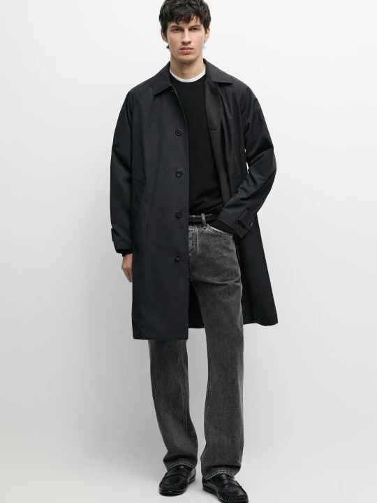 Zdjęcie produktu Długa Techniczna Dwustronna Parka - Ciemnomorski - Massimo Dutti - Male