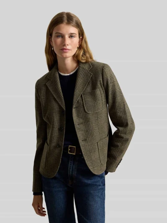 Zdjęcie produktu Długi blezer o kroju regular fit z mieszanki bawełny i wełny Polo Ralph Lauren Średnioszary