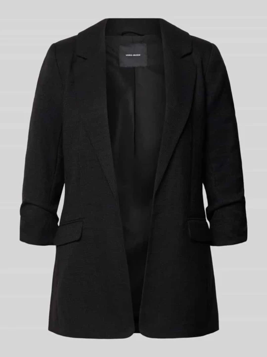 Zdjęcie produktu Długi longblazer o kroju regular fit z dodatkiem wiskozy model 'FRIDA' Vero Moda Czarny