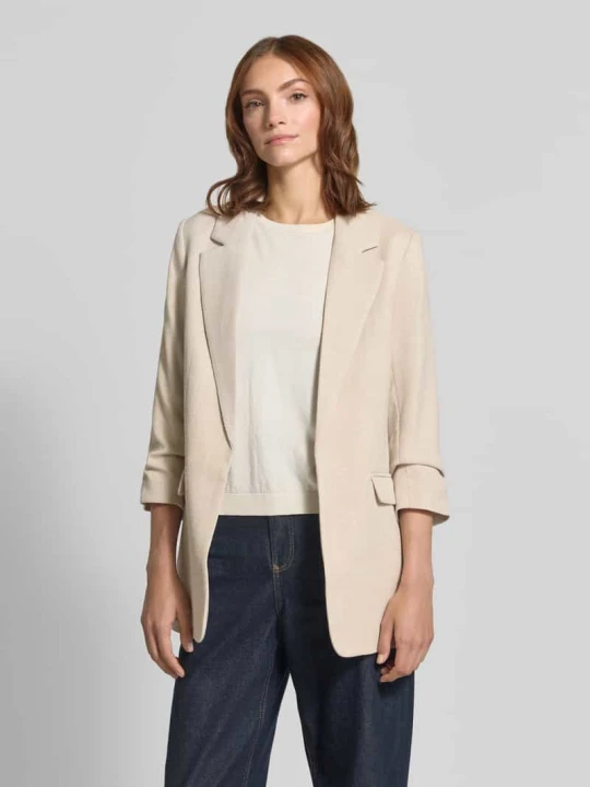 Zdjęcie produktu Długi longblazer o kroju regular fit z dodatkiem wiskozy model 'FRIDA' Vero Moda Écru