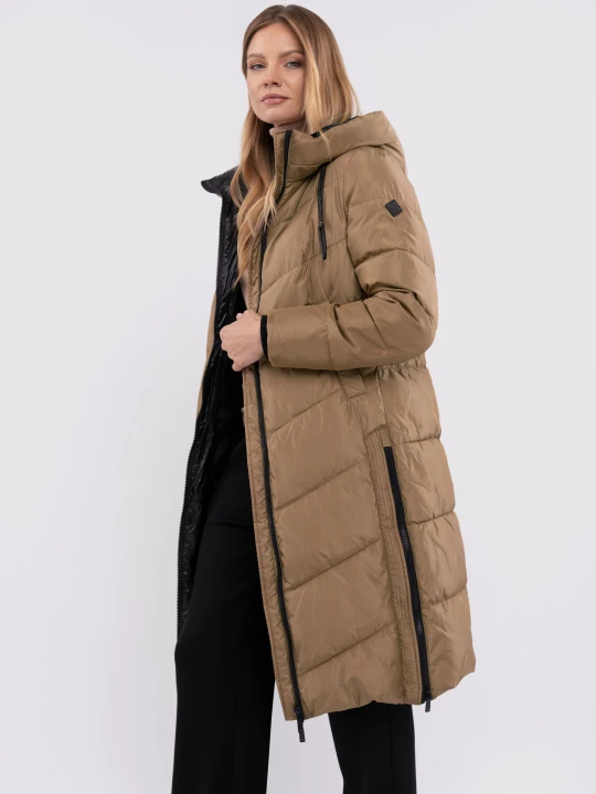 Zdjęcie produktu Długi pikowany płaszcz J-MONACO Volcano Camel