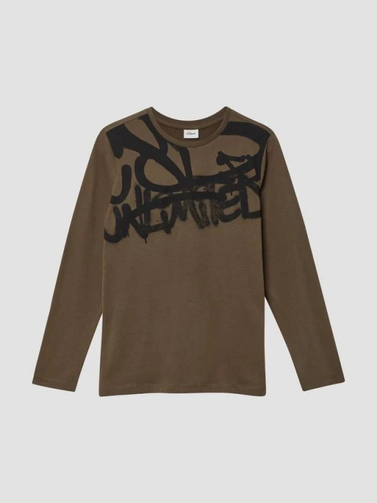 Zdjęcie produktu Długi rękaw z nadrukiem graffiti s.Oliver brązowy