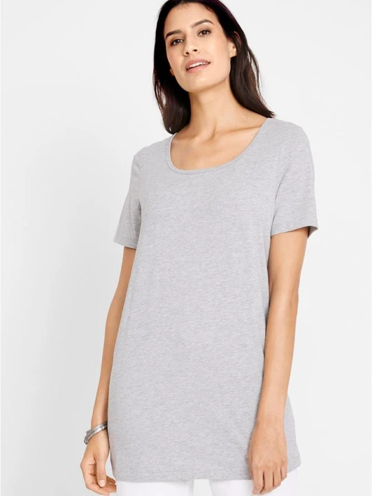 Zdjęcie produktu Długi shirt (2 szt.) BonPrix czarny