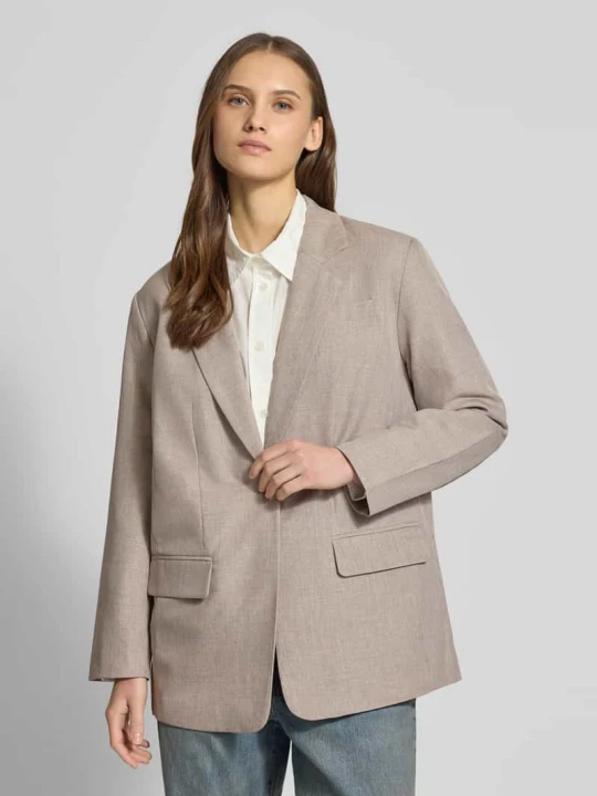 Zdjęcie produktu Długi blezer w kroju relaxed fit z zapięciem na 1 guzik model 'LINDA' Only Piaskowy melanż