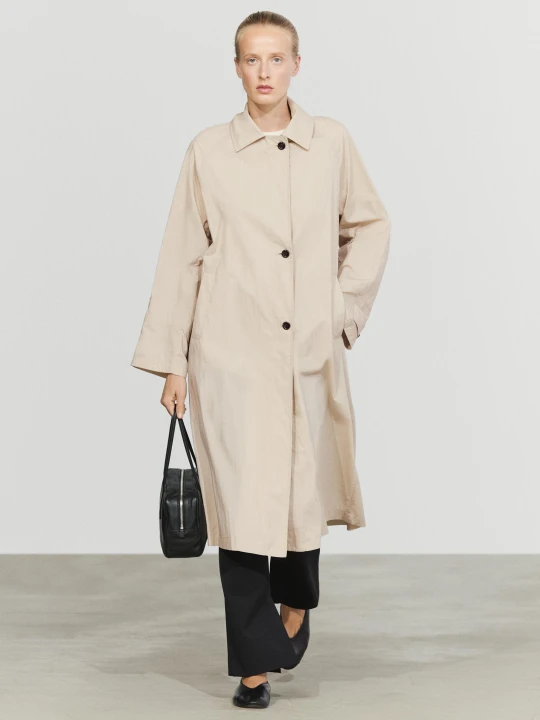 Zdjęcie produktu Długi, Zwiewny Trencz - Beżowy - Massimo Dutti - Female