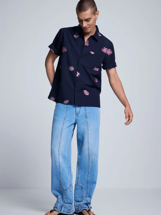 Zdjęcie produktu Długie spodnie dżinsowe Desigual niebieski
