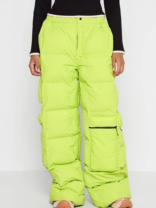 Zdjęcie produktu Długie spodnie trekkingowe Rains zielony neon