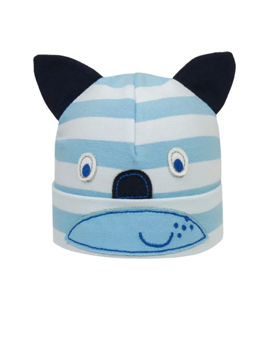 Zdjęcie produktu Döll Czapka beanie w kolorze biało-granatowo-niebieskim rozmiar: 47 cm