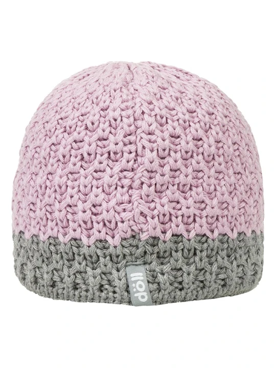 Zdjęcie produktu Döll Dzianinowa czapka w kolorze szaro-jasnoróżowym rozmiar: 49 cm