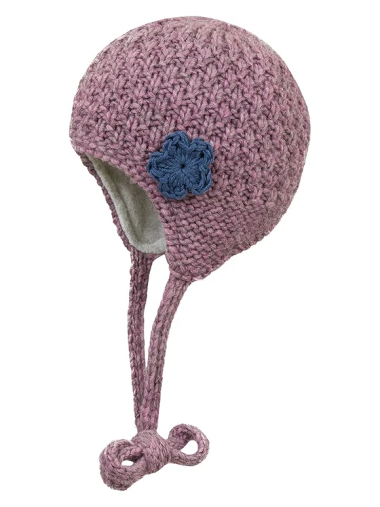 Zdjęcie produktu Döll Dzianinowa czapka w kolorze szaroróżowo-fioletowym rozmiar: 43 cm