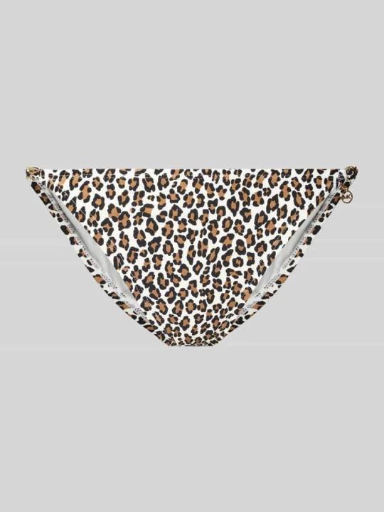 Zdjęcie produktu Dół bikini w kroju slim fit w całości w zwierzęcy nadruk Michael Kors Czarny