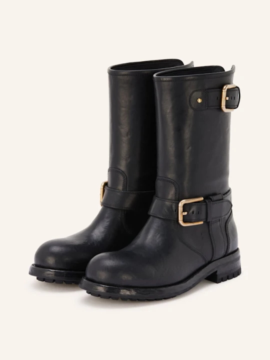 Zdjęcie produktu Dolce & Gabbana Botki Motocyklowe schwarz CZARNY