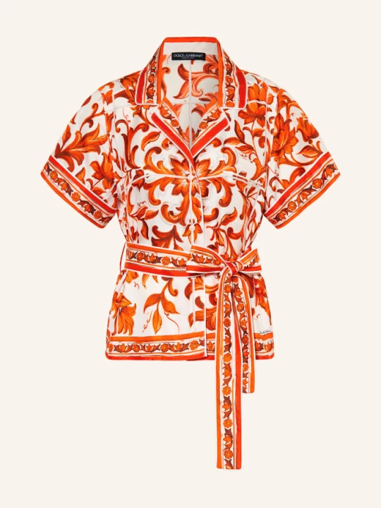 Zdjęcie produktu Dolce & Gabbana Jedwabna Bluzka orange