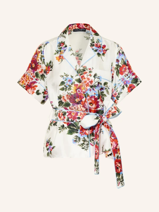 Zdjęcie produktu Dolce & Gabbana Jedwabna Bluzka weiss biały
