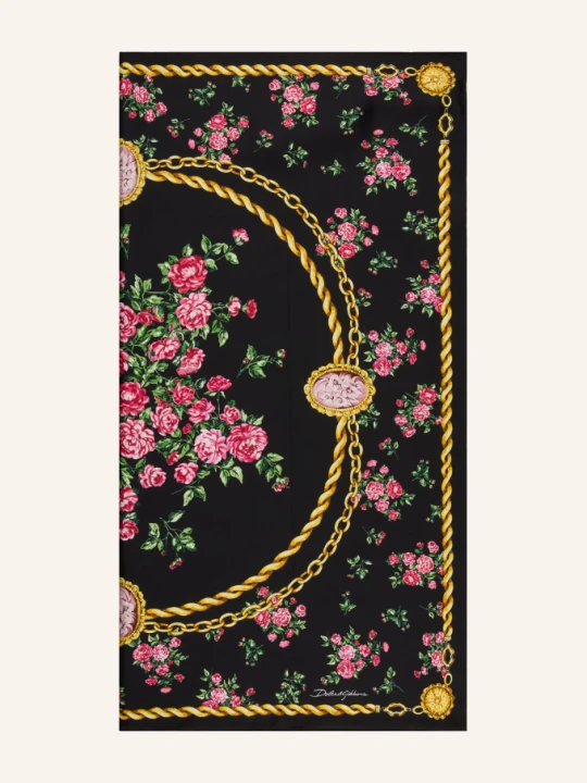 Zdjęcie produktu Dolce & Gabbana Jedwabna Chusta schwarz czarny