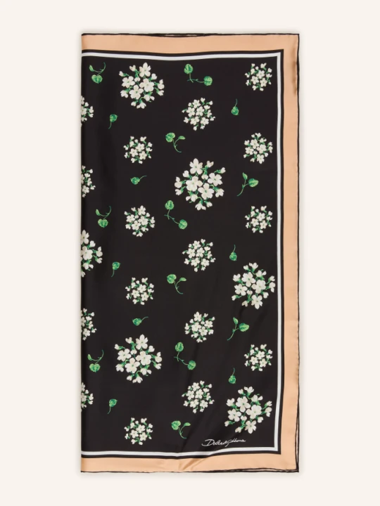 Zdjęcie produktu Dolce & Gabbana Jedwabna Chusta schwarz czarny