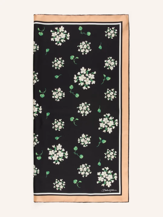 Zdjęcie produktu Dolce & Gabbana Jedwabna Chusta schwarz czarny