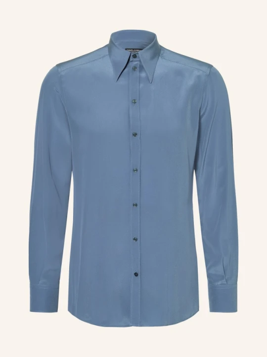 Zdjęcie produktu Dolce & Gabbana Jedwabna Koszula Slim Fit blau NIEBIESKI