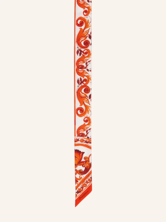 Zdjęcie produktu Dolce & Gabbana Jedwabny Szal orange