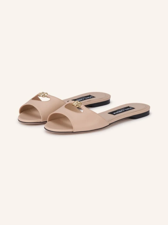 Zdjęcie produktu Dolce & Gabbana Klapki Z Wycięciami beige BLADORÓŻOWY