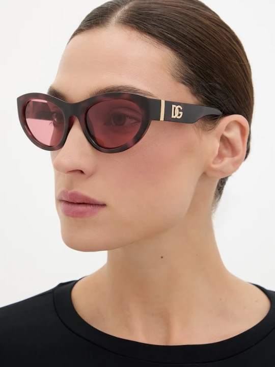Zdjęcie produktu Dolce & Gabbana okulary przeciwsłoneczne kocie oczy damskie różowy