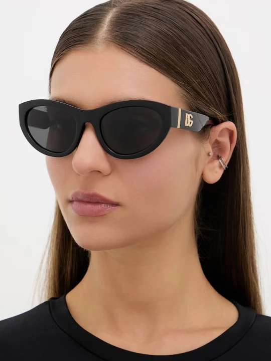 Zdjęcie produktu Dolce & Gabbana okulary przeciwsłoneczne kocie oczy damskie czarny