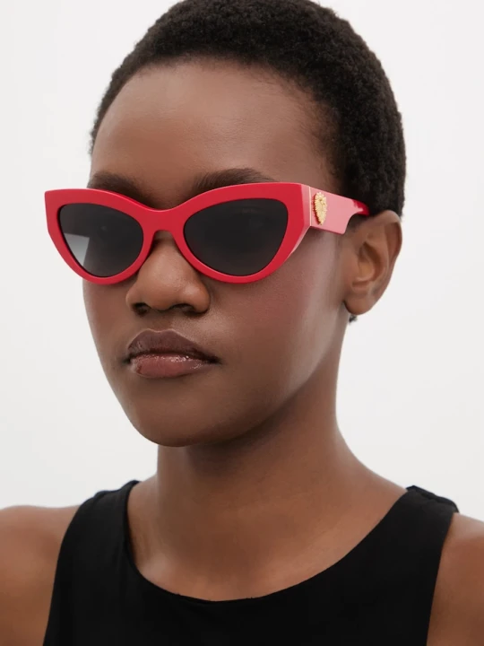 Zdjęcie produktu Dolce & Gabbana okulary przeciwsłoneczne kocie oczy damskie czerwony