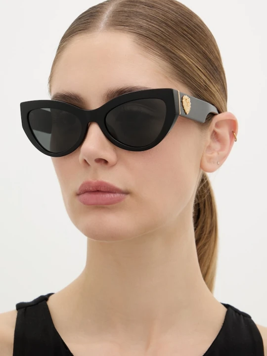 Zdjęcie produktu Dolce & Gabbana okulary przeciwsłoneczne kocie oczy damskie czarny