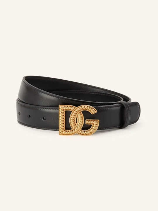 Zdjęcie produktu Dolce & Gabbana Pasek Skórzany schwarz CZARNY