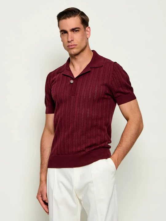 Zdjęcie produktu Dolce & Gabbana Polo | Slim Fit bordowy