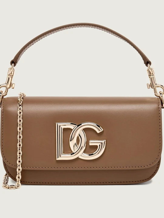 Zdjęcie produktu Dolce & Gabbana Skórzana torebka na ramię 3.5 beżowy