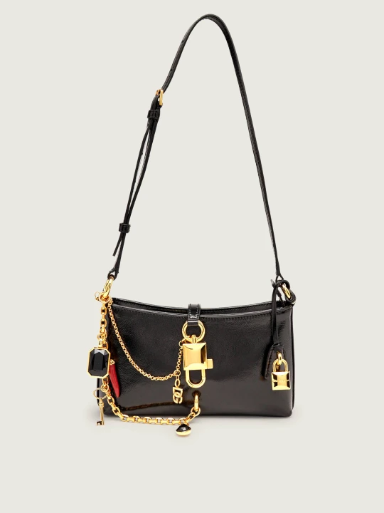 Zdjęcie produktu Dolce & Gabbana Skórzana torebka na ramię Lock czarny