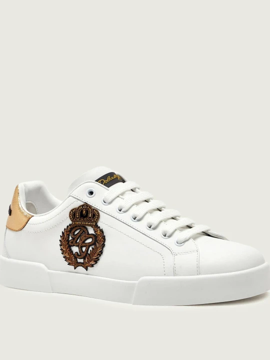 Zdjęcie produktu Dolce & Gabbana Skórzane sneakersy biały