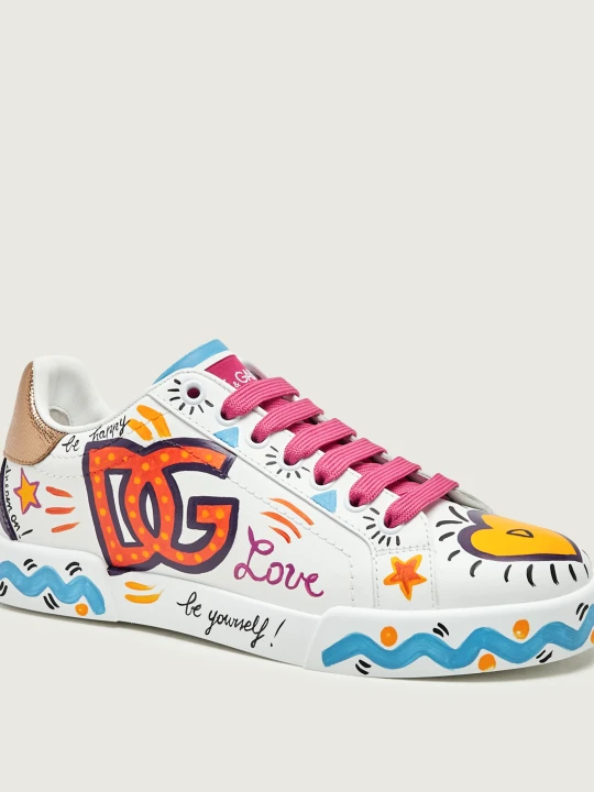 Zdjęcie produktu Dolce & Gabbana Skórzane sneakersy Bassa biały