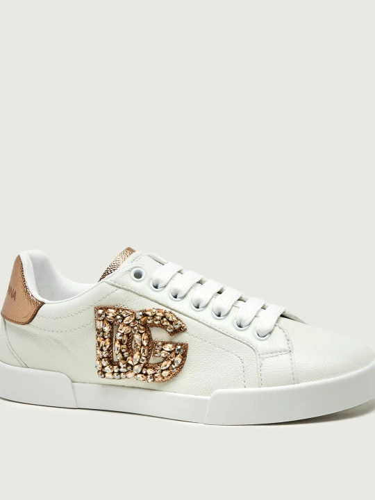 Zdjęcie produktu Dolce & Gabbana Skórzane sneakersy biały