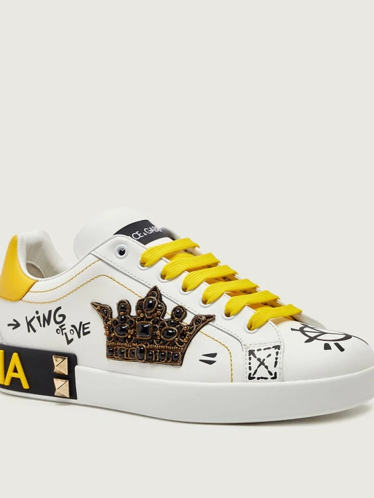 Zdjęcie produktu Dolce & Gabbana Skórzane sneakersy Portofino biały