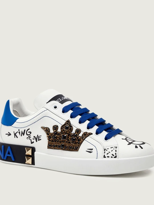 Zdjęcie produktu Dolce & Gabbana Skórzane sneakersy Portofino biały