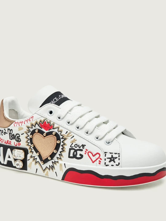 Zdjęcie produktu Dolce & Gabbana Skórzane sneakersy Portofino biały