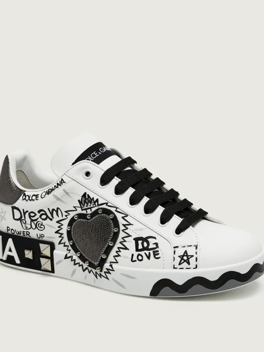 Zdjęcie produktu Dolce & Gabbana Skórzane sneakersy Portofino biały
