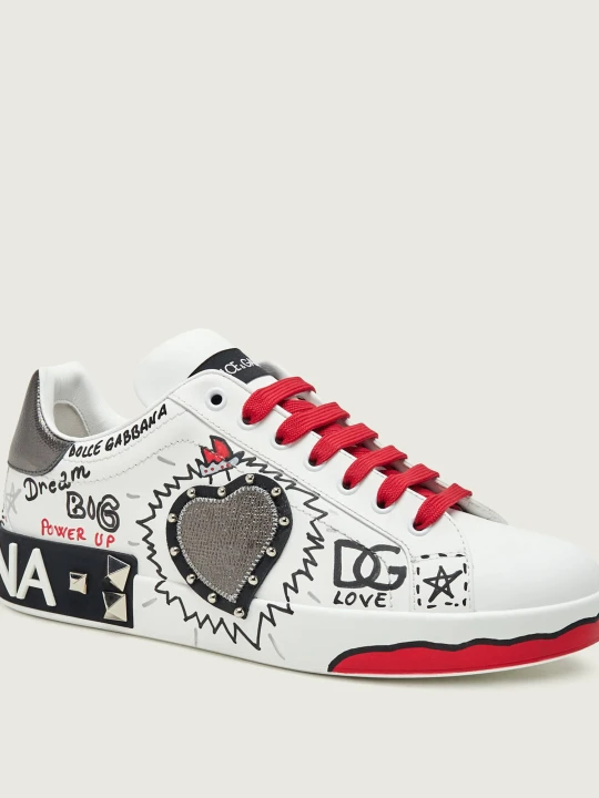 Zdjęcie produktu Dolce & Gabbana Skórzane sneakersy Portofino biały